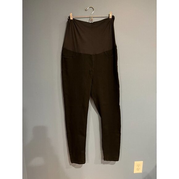 Stitch Fix Just Black Denim Skinny Maternity Jeans Stretch Panel BLACK 33 - Picture 1 of 6